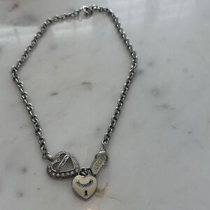 Juicy Couture Silver Heart Charm Necklace